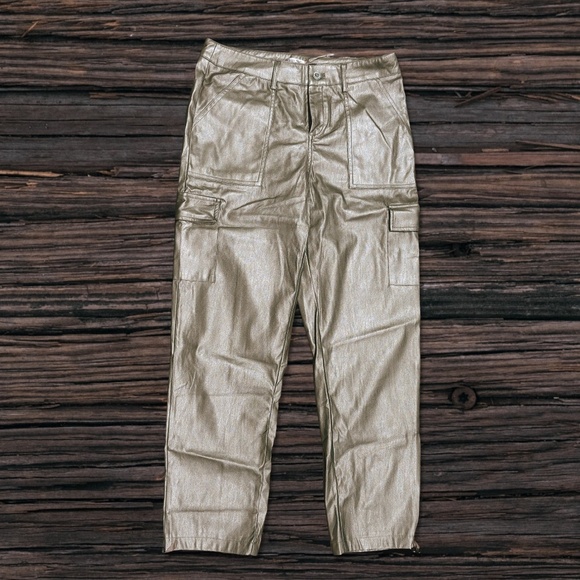 Esqualo Faux Leather Cargo Pants NWT - Picture 1 of 4